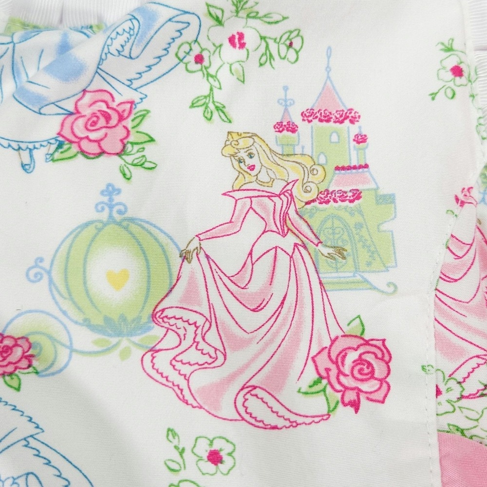 Disney Princess Girls Floral Tulle Party Dress Pink Sash White 4T Cottagecore - Picture 4 of 7